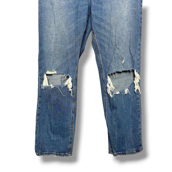 Abercrombie & Fitch Jeans Womens 27 4R Ankle Straight Ultra High Rise Distressed - Picture 3 of 8